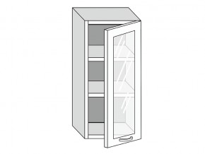 19.40.3 Шкаф настенный (h=913) на 400мм с 1-ой стекл. дверцей в Копейске - kopejsk.magazinmebel.ru | фото