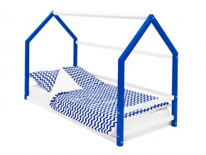 Детская кровать-домик Монтессори Svogen сине-белый в Копейске - kopejsk.magazinmebel.ru | фото - изображение 1