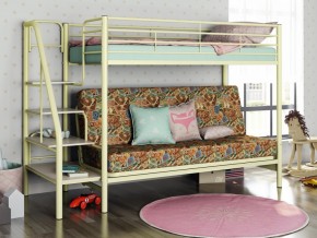 Двухъярусная кровать с диваном Мадлен 3 Слоновая кость-марки в Копейске - kopejsk.magazinmebel.ru | фото - изображение 1