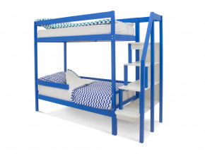 Двухъярусная кровать Svogen с бортиком синий в Копейске - kopejsk.magazinmebel.ru | фото