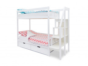 Двухъярусная кровать Svogen с ящиками белый в Копейске - kopejsk.magazinmebel.ru | фото