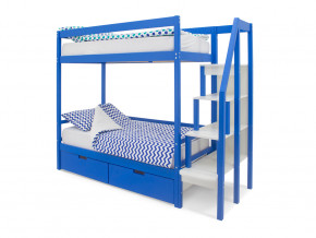 Двухъярусная кровать Svogen с ящиками синий в Копейске - kopejsk.magazinmebel.ru | фото