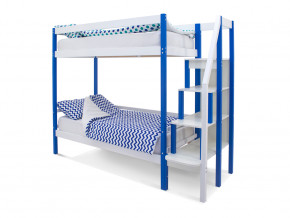 Двухъярусная кровать Svogen сине-белый в Копейске - kopejsk.magazinmebel.ru | фото - изображение 1