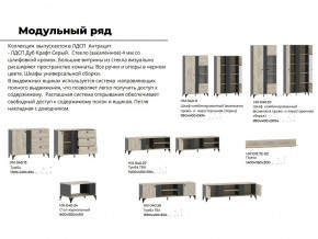 Гостиная Отис Дуб Крафт Серый/Антрацит в Копейске - kopejsk.magazinmebel.ru | фото - изображение 5