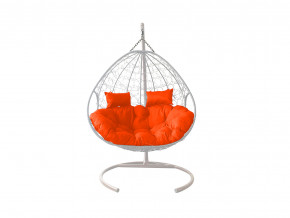 Кокон Для двоих с ротангом оранжевая подушка в Копейске - kopejsk.magazinmebel.ru | фото - изображение 1