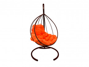 Кокон Капля без ротанга оранжевая подушка в Копейске - kopejsk.magazinmebel.ru | фото - изображение 1