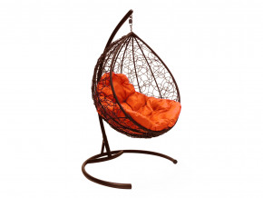 Кокон Капля ротанг оранжевая подушка в Копейске - kopejsk.magazinmebel.ru | фото - изображение 1