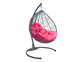 Кокон Капля ротанг розовая подушка в Копейске - kopejsk.magazinmebel.ru | фото - изображение 1