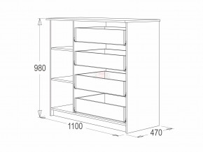 Комод 9 фант венге-млечный дуб в Копейске - kopejsk.magazinmebel.ru | фото - изображение 2