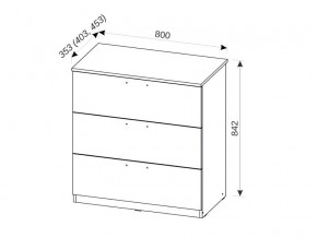 Комод с 3-мя ящиками 400 Эконика в Копейске - kopejsk.magazinmebel.ru | фото - изображение 2