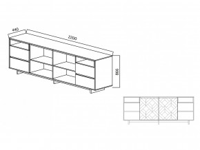 Комодино Moderno-2200 Ф2 в Копейске - kopejsk.magazinmebel.ru | фото - изображение 4