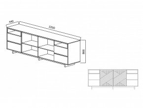 Комодино Moderno-2200 Ф3 в Копейске - kopejsk.magazinmebel.ru | фото - изображение 5