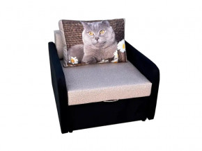 Кресло кровать Канзасик с подлокотниками кот с ромашками-2 в Копейске - kopejsk.magazinmebel.ru | фото - изображение 1