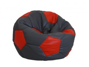 Кресло-мешок мяч серо-красный в Копейске - kopejsk.magazinmebel.ru | фото