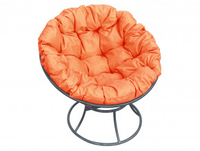 Кресло Папасан без ротанга оранжевая подушка в Копейске - kopejsk.magazinmebel.ru | фото