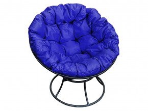Кресло Папасан без ротанга синяя подушка в Копейске - kopejsk.magazinmebel.ru | фото