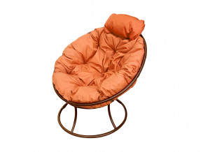 Кресло Папасан мини без ротанга оранжевая подушка в Копейске - kopejsk.magazinmebel.ru | фото
