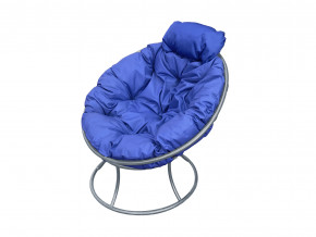 Кресло Папасан мини без ротанга синяя подушка в Копейске - kopejsk.magazinmebel.ru | фото - изображение 1