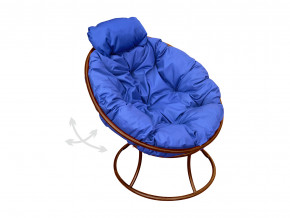 Кресло Папасан мини пружинка без ротанга синяя подушка в Копейске - kopejsk.magazinmebel.ru | фото - изображение 1