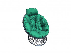 Кресло Папасан мини с ротангом зелёная подушка в Копейске - kopejsk.magazinmebel.ru | фото