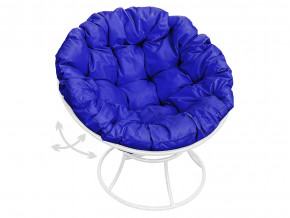 Кресло Папасан пружинка без ротанга синяя подушка в Копейске - kopejsk.magazinmebel.ru | фото