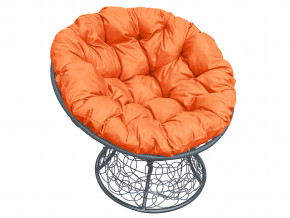 Кресло Папасан с ротангом оранжевая подушка в Копейске - kopejsk.magazinmebel.ru | фото - изображение 1