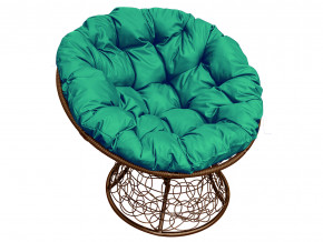 Кресло Папасан с ротангом зелёная подушка в Копейске - kopejsk.magazinmebel.ru | фото - изображение 1