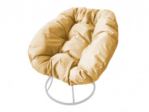 Кресло Пончик без ротанга бежевая подушка в Копейске - kopejsk.magazinmebel.ru | фото