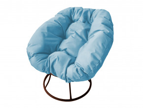 Кресло Пончик без ротанга голубая подушка в Копейске - kopejsk.magazinmebel.ru | фото