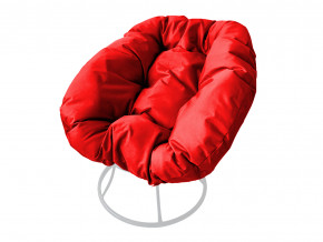 Кресло Пончик без ротанга красная подушка в Копейске - kopejsk.magazinmebel.ru | фото