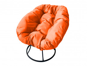 Кресло Пончик без ротанга оранжевая подушка в Копейске - kopejsk.magazinmebel.ru | фото