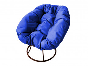 Кресло Пончик без ротанга синяя подушка в Копейске - kopejsk.magazinmebel.ru | фото