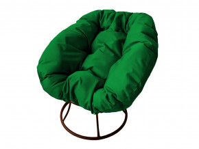 Кресло Пончик без ротанга зелёная подушка в Копейске - kopejsk.magazinmebel.ru | фото