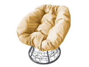 Кресло Пончик с ротангом бежевая подушка в Копейске - kopejsk.magazinmebel.ru | фото - изображение 1