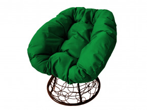 Кресло Пончик с ротангом зелёная подушка в Копейске - kopejsk.magazinmebel.ru | фото - изображение 1