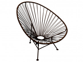 Кресло Ракушка с ротангом коричневый в Копейске - kopejsk.magazinmebel.ru | фото