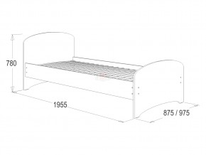 Кровать-4 одинарная 900*1900 венге в Копейске - kopejsk.magazinmebel.ru | фото - изображение 2