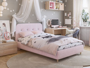 Кровать 900 Лео велюр нежно-розовый в Копейске - kopejsk.magazinmebel.ru | фото - изображение 4