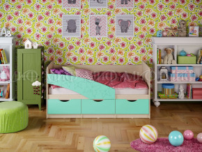 Кровать Бабочки 1600 Бирюза матовая в Копейске - kopejsk.magazinmebel.ru | фото