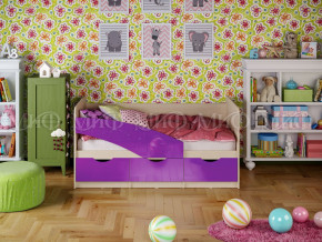 Кровать Бабочки 1600 Фиолетовый металлик в Копейске - kopejsk.magazinmebel.ru | фото