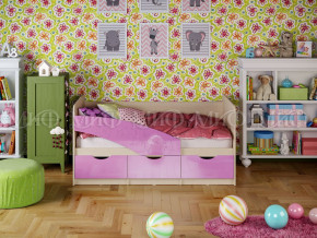 Кровать Бабочки 1600 Сиреневый металлик в Копейске - kopejsk.magazinmebel.ru | фото