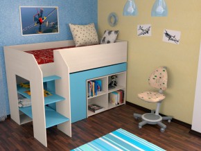Кровать чердак Теремок 2 Голубой в Копейске - kopejsk.magazinmebel.ru | фото