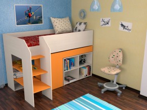 Кровать чердак Теремок 2 Оранжевый в Копейске - kopejsk.magazinmebel.ru | фото - изображение 1