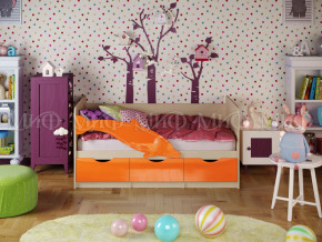 Кровать Дельфин-1 1600 Оранжевый металлик в Копейске - kopejsk.magazinmebel.ru | фото