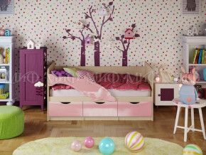 Кровать Дельфин-1 1600 Розовый металлик в Копейске - kopejsk.magazinmebel.ru | фото