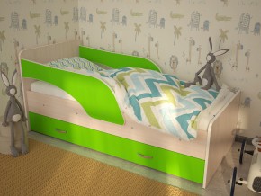 Кровать детская Максимка млечный дуб-лайм в Копейске - kopejsk.magazinmebel.ru | фото - изображение 1