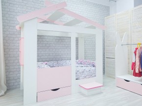 Кровать детская Теремок без ящика розовая в Копейске - kopejsk.magazinmebel.ru | фото - изображение 2