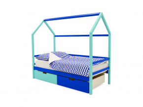 Кровать-домик Svogen с ящиками мятно-синий в Копейске - kopejsk.magazinmebel.ru | фото