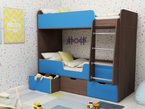 Кровать двухъярусная Малыш двойняшка бодега-голубой в Копейске - kopejsk.magazinmebel.ru | фото - изображение 1