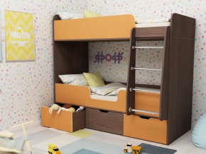 Кровать двухъярусная Малыш двойняшка бодега-оранжевый в Копейске - kopejsk.magazinmebel.ru | фото - изображение 1